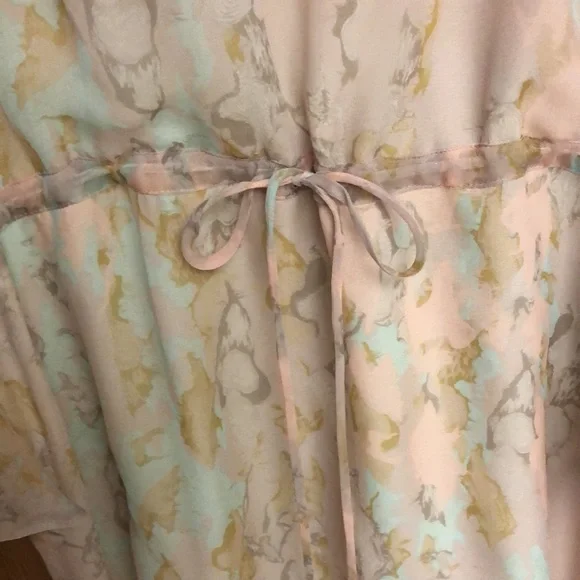 New Rory Beca 100% Silk Chiffon Drawstring Mini Dress - Picture 2 of 6